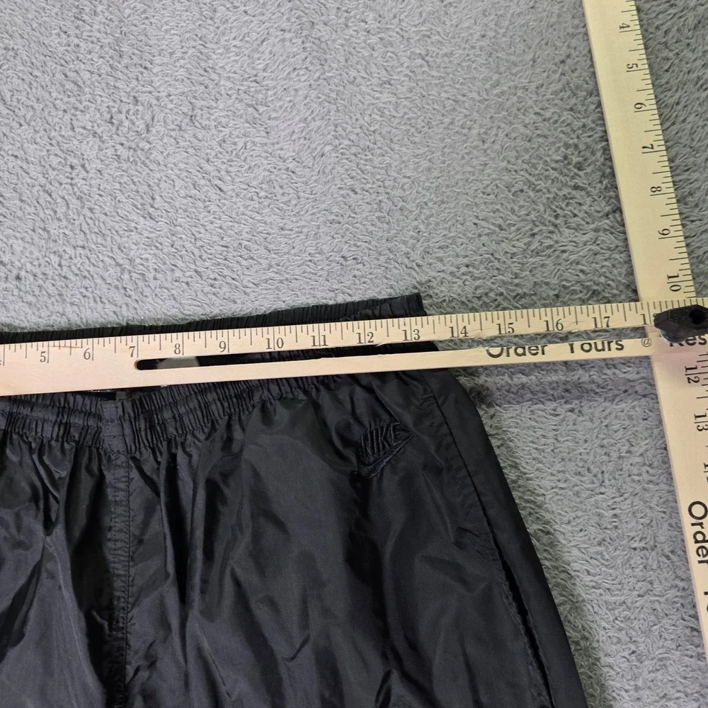 Nike Mens Large Wind Pants Black Elastic Waist Zipper Cuffs Athletic Track